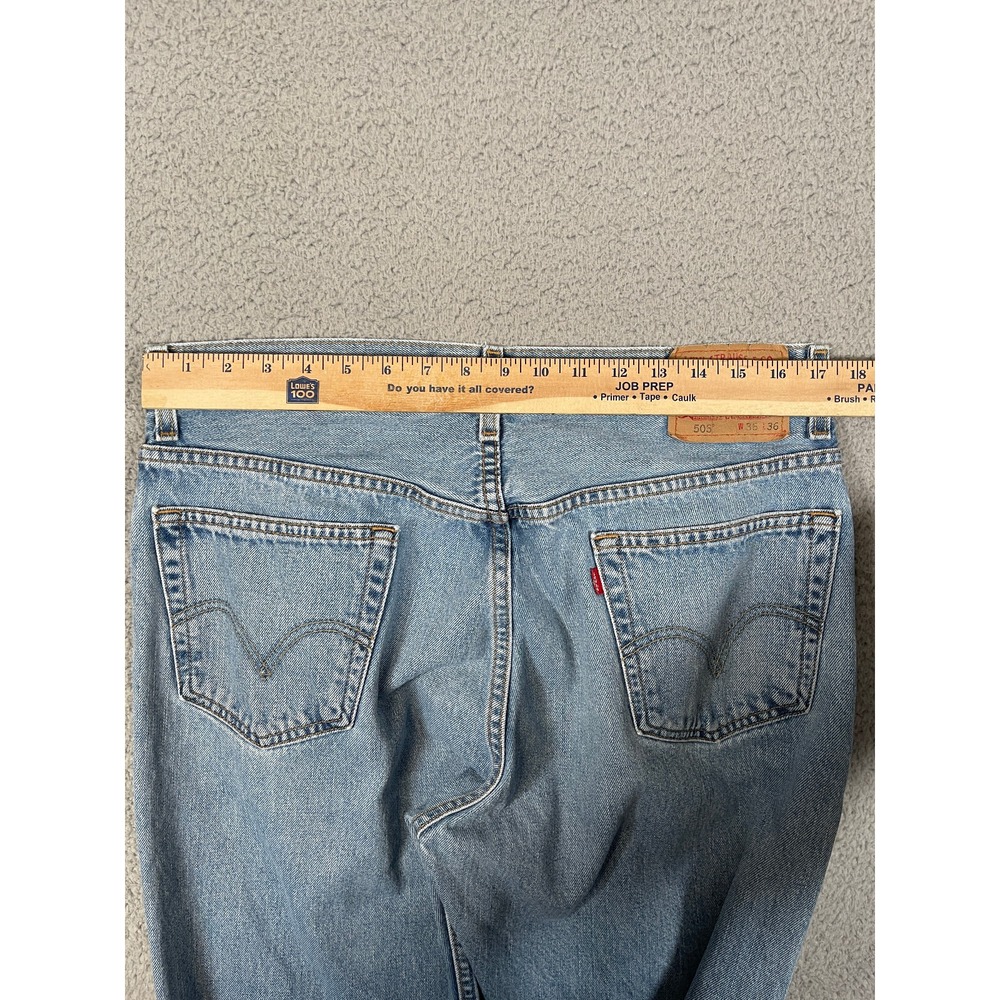 VTG Levis Jeans Mens 34x34 Blue Relaxed Y2K Great Faded Denim Distressed Grunge - Picture 7 of 8
